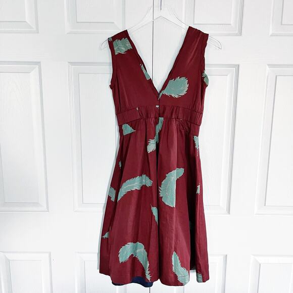 Marc Jacobs Feather Printed Fit and Flare Dress - Picture 7 of 8